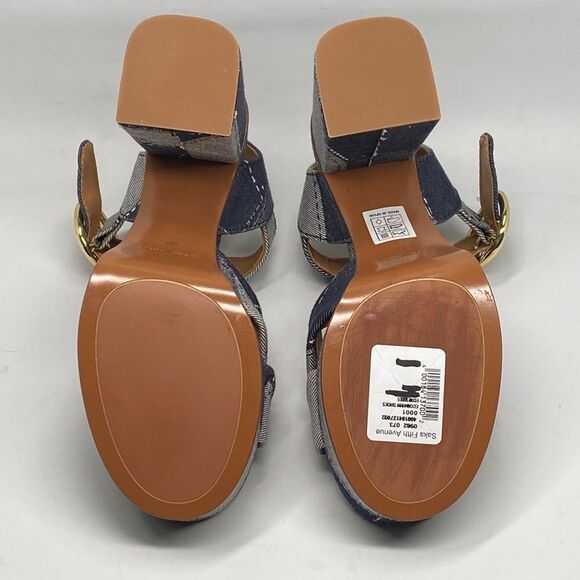 See by Chloe Joei Patchwork Denim Platform Sandals size 39 - Picture 14 of 15